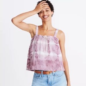 madewell x warm tie-dye drawstring tank top